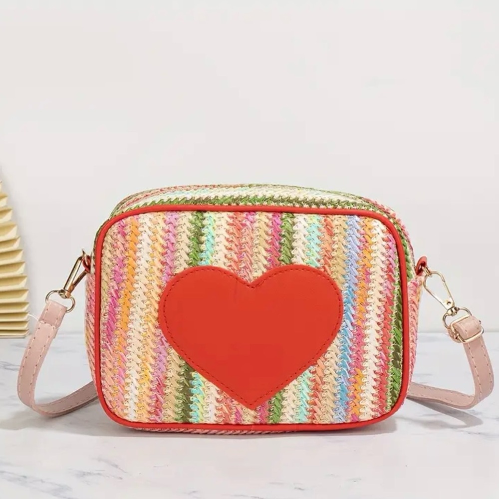 ⭐️Colorful Heart Pattern Crossbody Bag